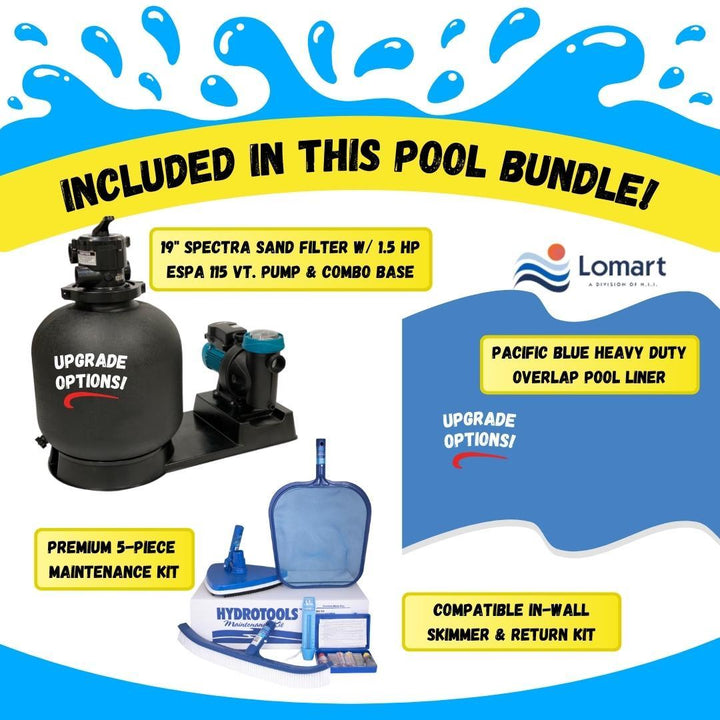 Above-Ground Pool - Sea Shore Hybrid Frame Round Bundle - 8'x7"x54"