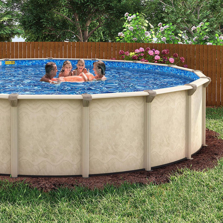 Above-Ground Pool - 8' Coral Sea 7" Steel Frame Round Bundle - 8' - 52" or 54" Deep