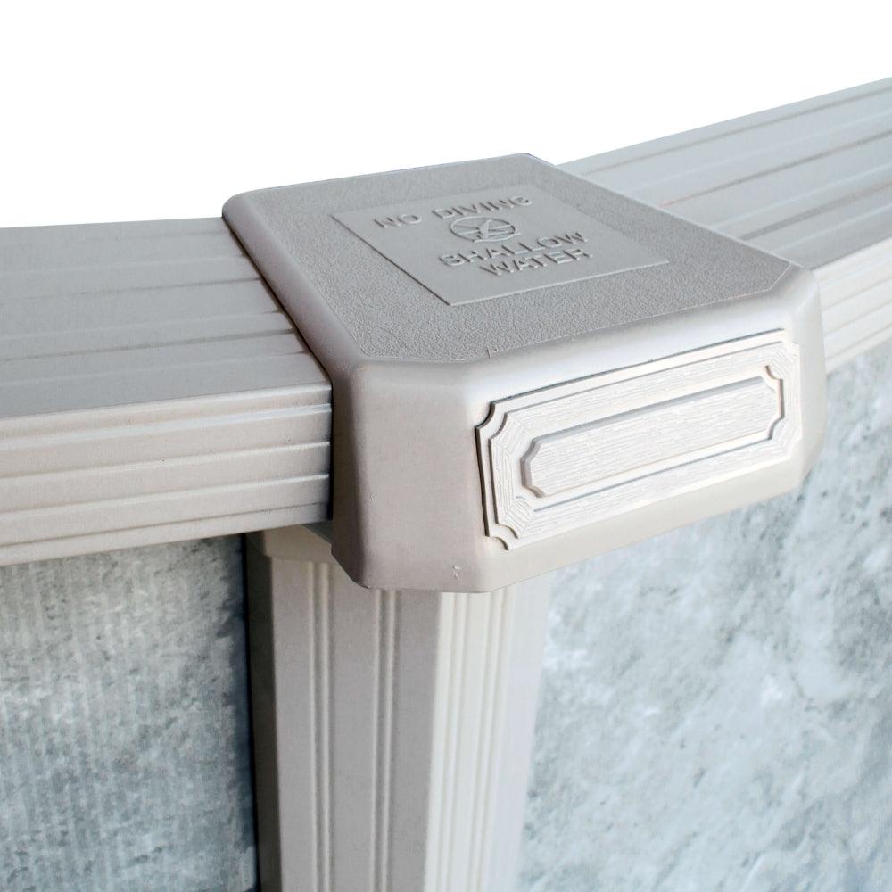 Above-Ground Pool - Grey Mist Steel Frame Round Bundle - 15' x 52"