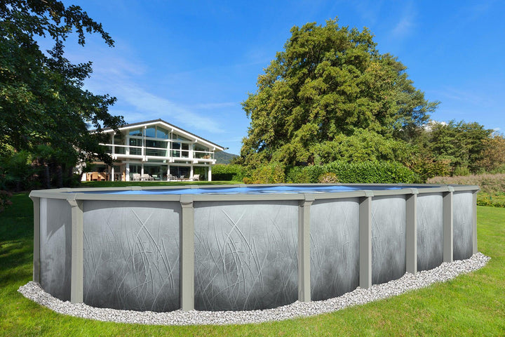 15' X 30' X 54" Mirage Oval Resin Frame Salt Pool w/Standard Size In-Wall Skimmer