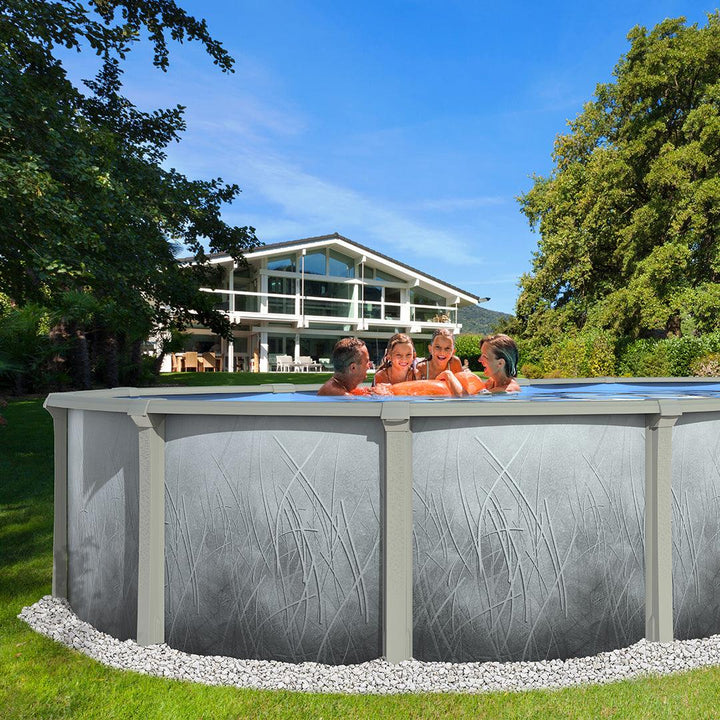 15' X 30' X 54" Mirage Oval Resin Frame Salt Pool w/Standard Size In-Wall Skimmer