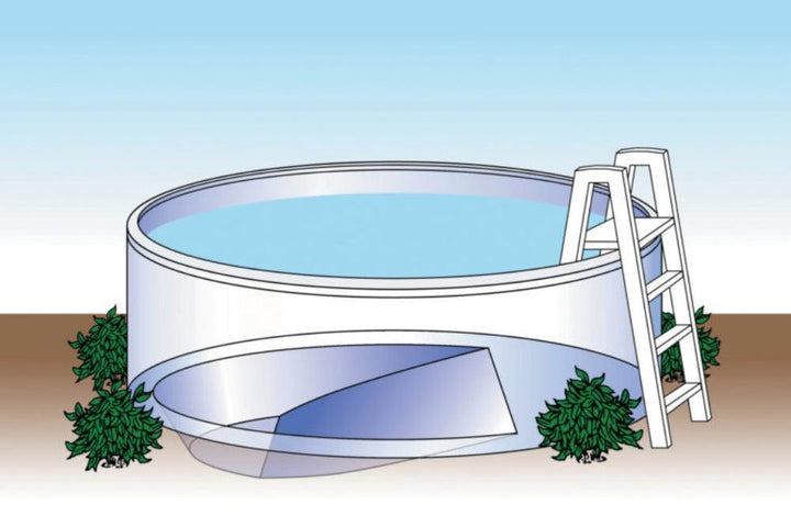 18' x 36' x 54" Oval Whispering Wind III Semi In-Ground Pool with In-Step & Bundle