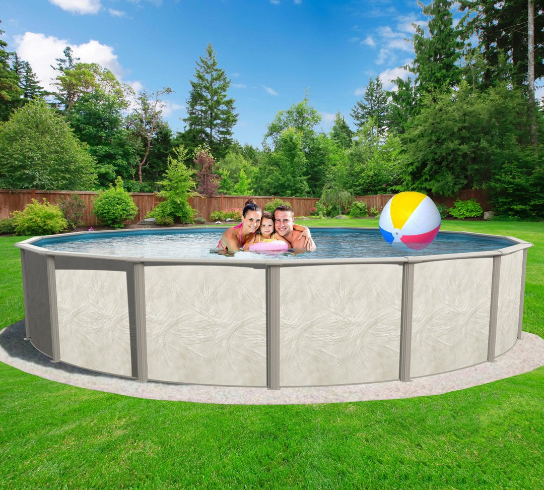 Above-Ground Pool - Round Resin Hybrid Salt RTR - 12'x54" - w/Standard Size In-Wall Skimmer