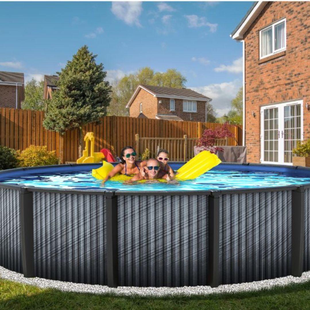 30' x 54" Round Above Ground Resin Downtowner Pool with FREE Surround LED Lighting