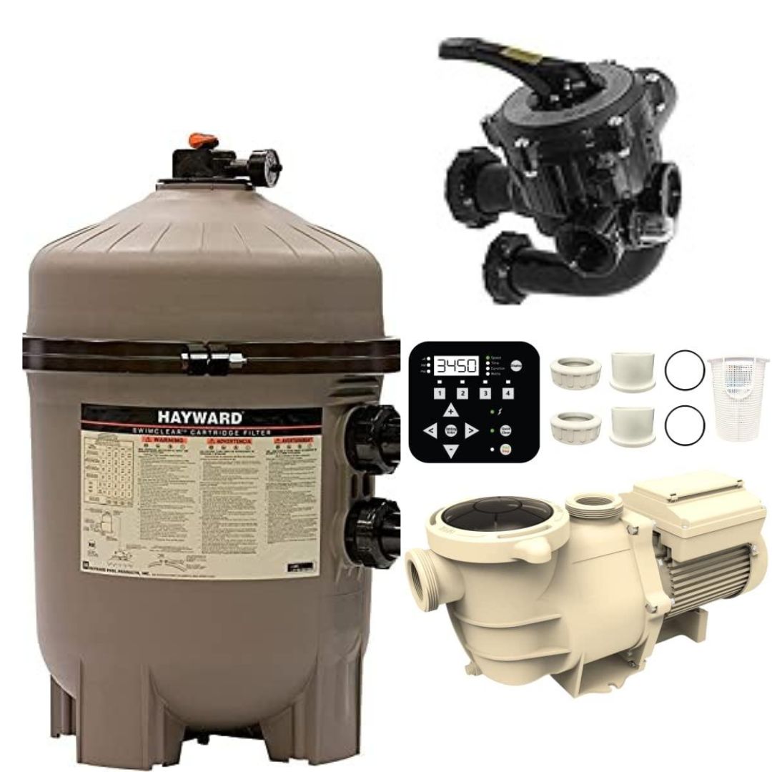 Hayward 36 Sq ft Pro Grid System w 3HP Variable Speed Pump and VariFlo Control Valve